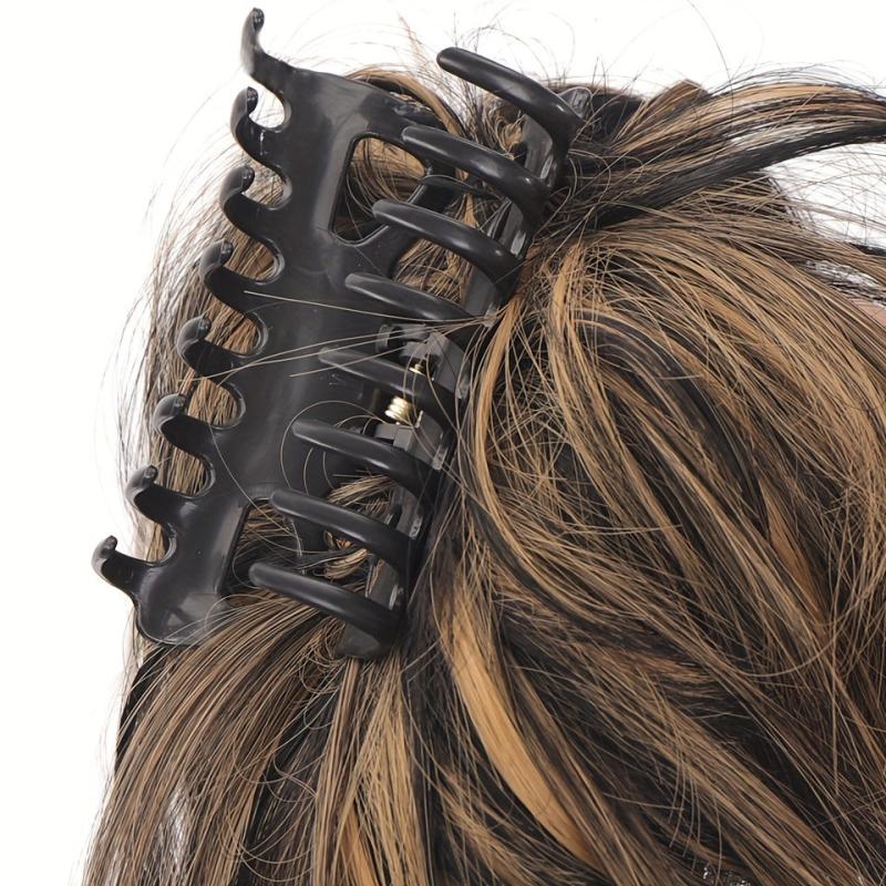 Synthetic Messy Chignon Hair Bun Claw Clip Curly Wavy Extensions Updo Ponytail