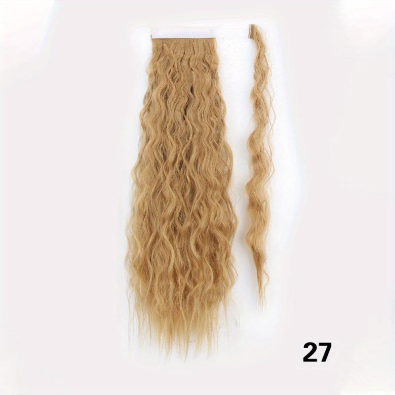 Long Curly Wavy Ponytail Extensions with Hair Tie Synthetic Fiber Wrap Around
