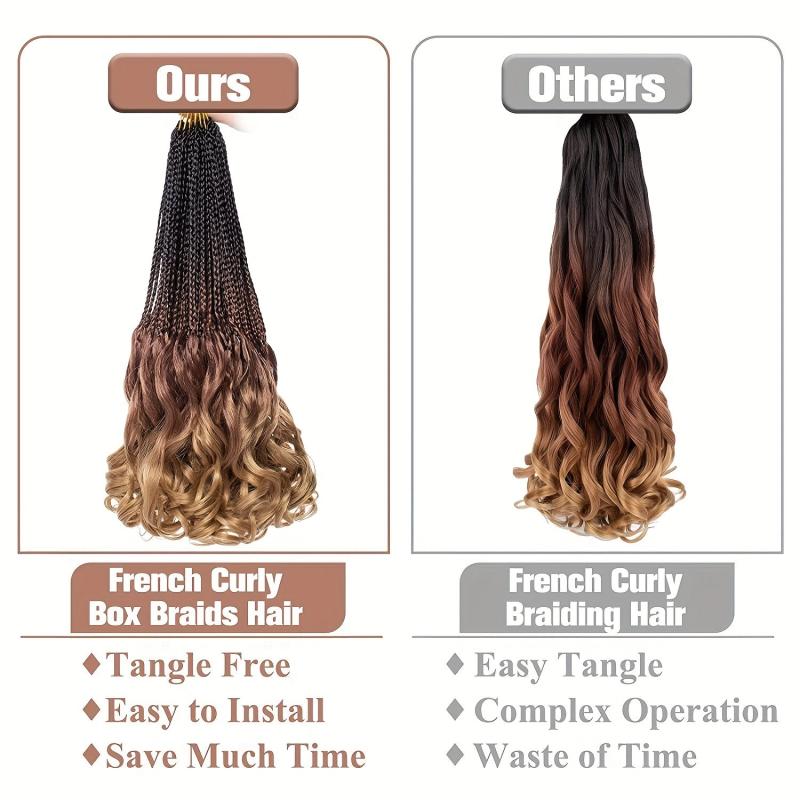 Long Braids Curly Ends Crochet Hair Extensions 35 1pack 8pack