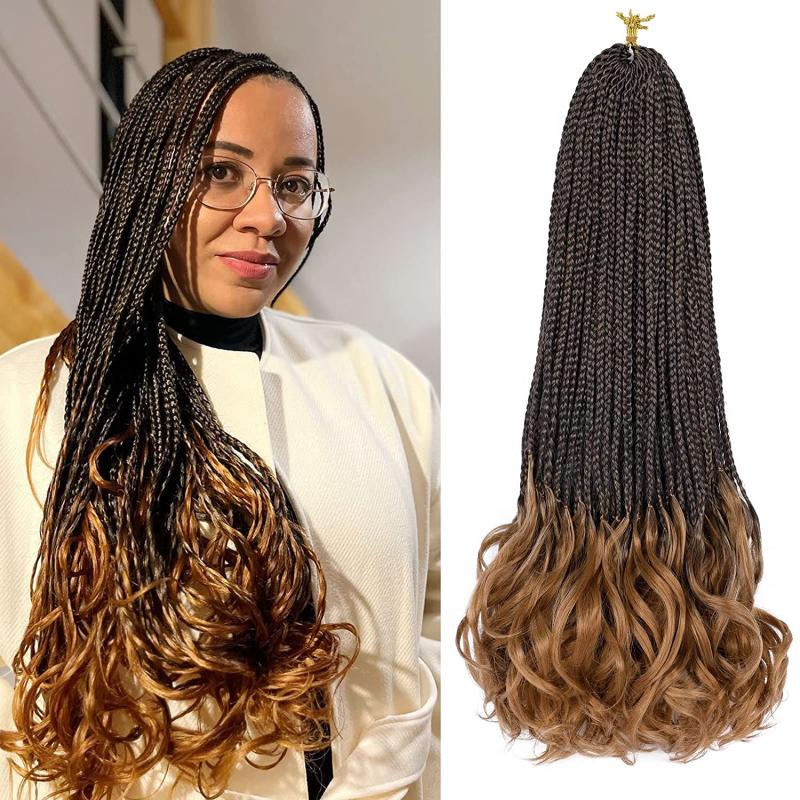 Long Braids Curly Ends Crochet Hair Extensions 35 1pack 8pack
