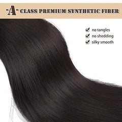 55 88 Cm Straight Ponytail Extensions Wrap Around Clip In Synthetic Hair Pieces