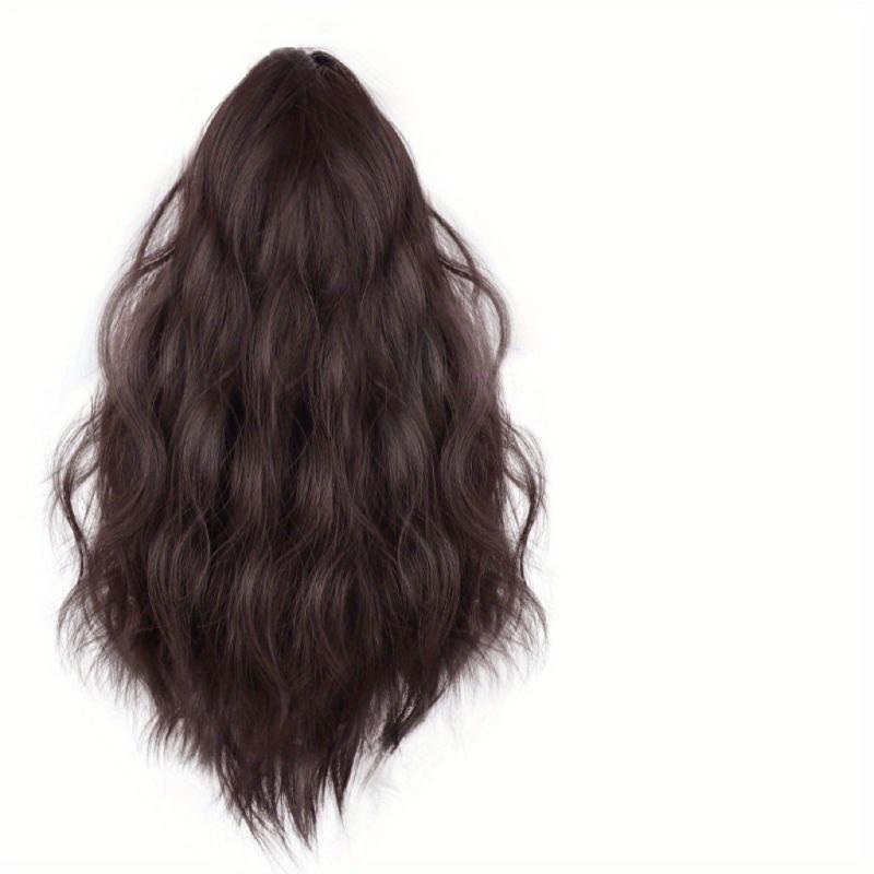 Short Curly Wavy Ponytail Extensions 48 Cm Claw Clip Synthetic Hair Women