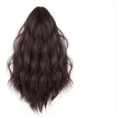 Short Curly Wavy Ponytail Extensions 48 Cm Claw Clip Synthetic Hair Women