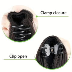 Short Curly Wavy Ponytail Extensions 48 Cm Claw Clip Synthetic Hair Women