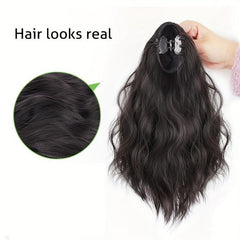 Short Curly Wavy Ponytail Extensions 48 Cm Claw Clip Synthetic Hair Women
