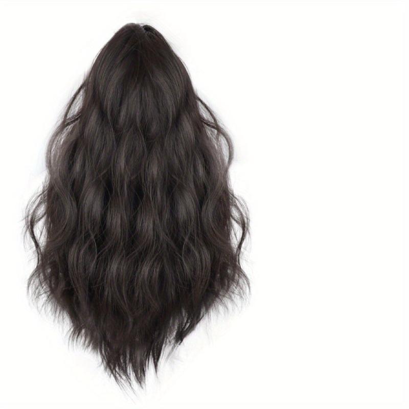 Short Curly Wavy Ponytail Extensions 48 Cm Claw Clip Synthetic Hair Women