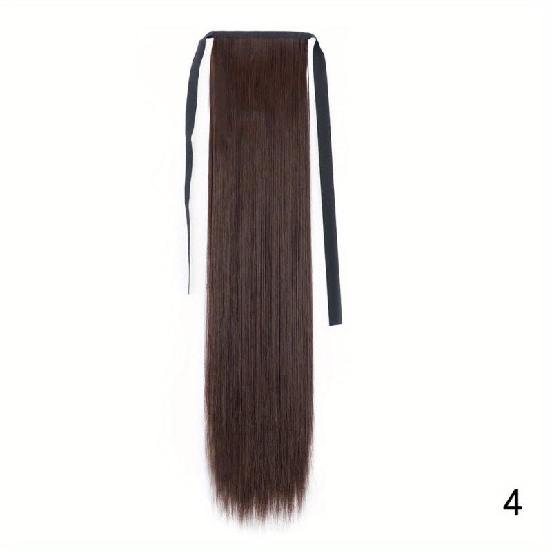 Long Drawstring Ponytail Extensions Synthetic Fiber Natural Look