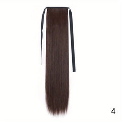 Long Drawstring Ponytail Extensions Synthetic Fiber Natural Look