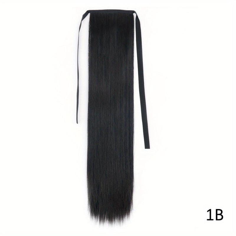 Long Drawstring Ponytail Extensions Synthetic Fiber Natural Look