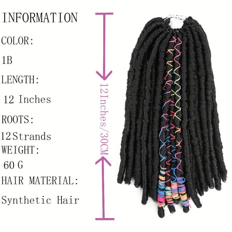 30 48 Cm Goddess Faux Locs Dreadlocks Hair Extensions