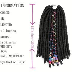 30 48 Cm Goddess Faux Locs Dreadlocks Hair Extensions