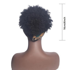 Afro Kinky Curly Headband Wig 20-32 cm Synthetic Hair for Daily Use