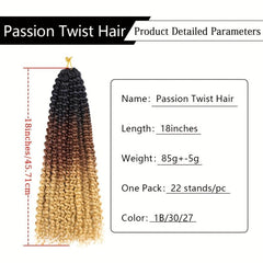 Natural Looking Water Wave Passion Twist Crochet Braids Hair Extensions