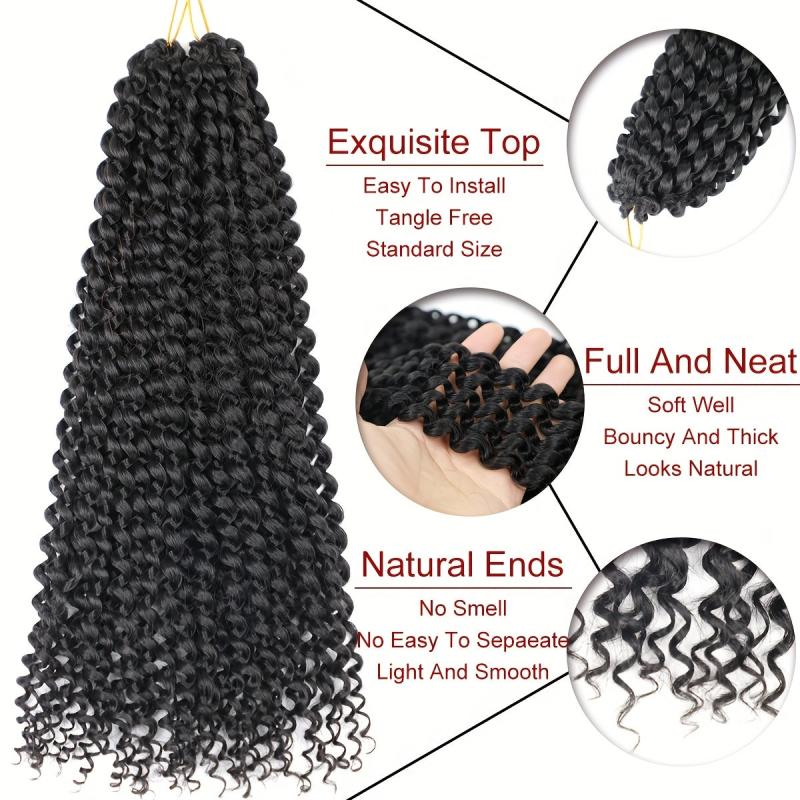 Natural Looking Water Wave Passion Twist Crochet Braids Hair Extensions