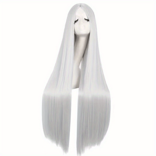 Colorful Long Straight Synthetic Wig Anime Cosplay Wig For Halloween Cosplay