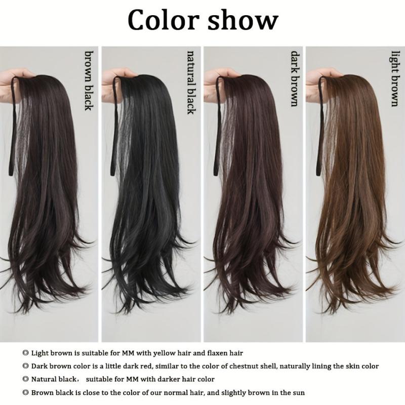 Straight Clip In Hair Extension Ponytail 40 Synthetic Extensions