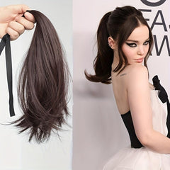 Straight Clip In Hair Extension Ponytail 40 Synthetic Extensions
