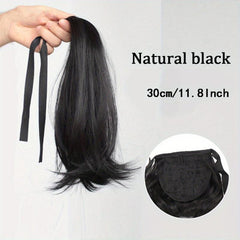 Straight Clip In Hair Extension Ponytail 40 Synthetic Extensions