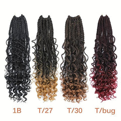 6pack 35 Synthetic Goddess Box Braids Crochet Curly Hair Extensions