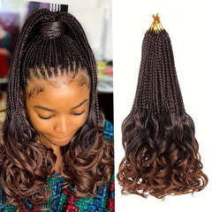 Long Braids Curly Ends Crochet Hair Extensions 35 1pack