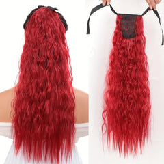 Long Curly Ponytail Hair Tie Synthetic Clip In Hair Extensions