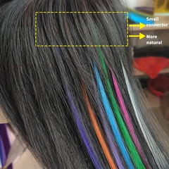 10 Strands Pack Long Straight Synthetic Hair Extensions I Tip Hair Extensions