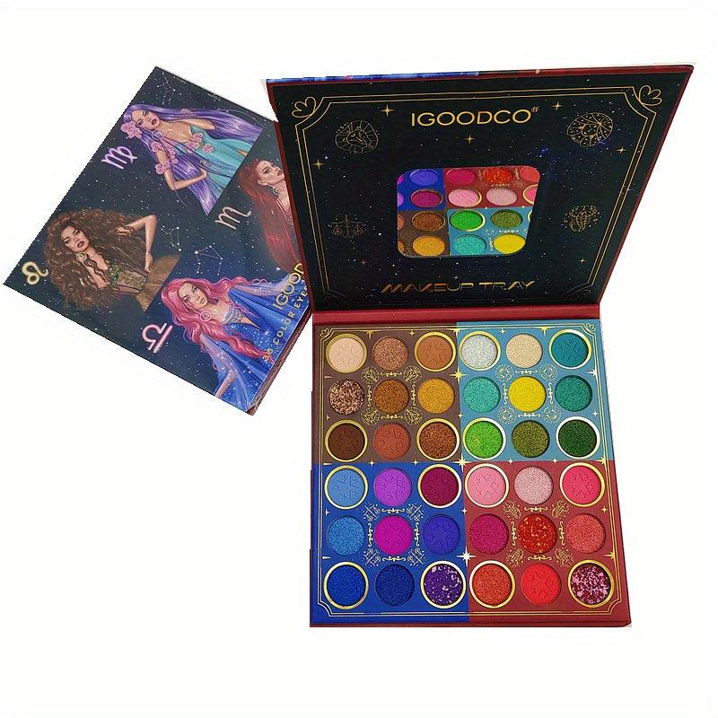 Brown Tone Women's Daily Makeup Palette Pearly Shimmer Matte Glitter Finish