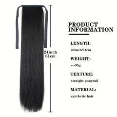 Natural Soft Clip Synthetic Hair Extensions Ponytail Bundle