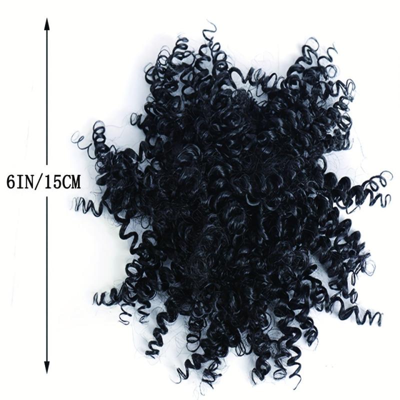 15 24 Cm Synthetic Hair Bun Afro Curly Chignon Hairpieces for Women