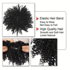 15 24 Cm Synthetic Hair Bun Afro Curly Chignon Hairpieces for Women