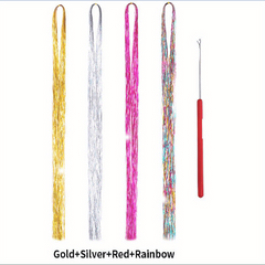 Unisex Hair Strands Kit 40 64 Cm Sparkling Party Hair Extensions