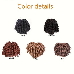 Ombre Wand Curl Crochet Braids Hair Extensions 20 32 Cm Pre Twisted