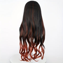 Orange Long Wavy Hair Wig for Cosplay & Halloween