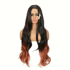 Orange Long Wavy Hair Wig for Cosplay & Halloween