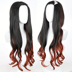 Orange Long Wavy Hair Wig for Cosplay & Halloween