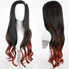 Orange Long Wavy Hair Wig for Cosplay & Halloween