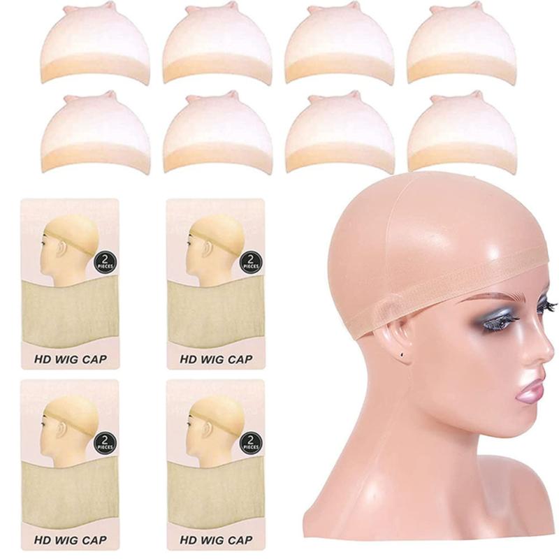 20pcs Invisible Breathable Lace Front Wig Cap Stretchy Stocking Nude Caps