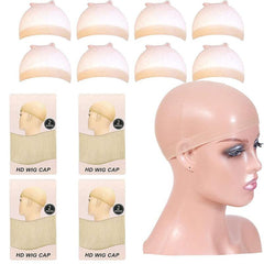 20pcs Invisible Breathable Lace Front Wig Cap Stretchy Stocking Nude Caps