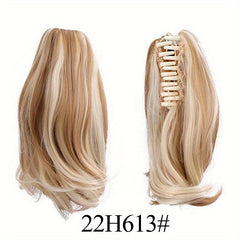 Short Curly Ponytail Extensions Claw Clip In Hair Piece Synthetic Fiber