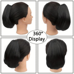 Short Curly Ponytail Extensions Claw Clip In Hair Piece Synthetic Fiber