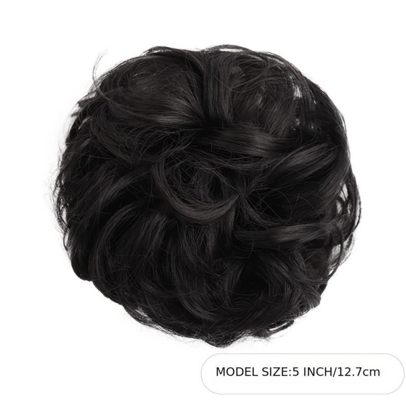 Wavy Curly Ponytail Hair Extensions Messy Bun Hairpiece