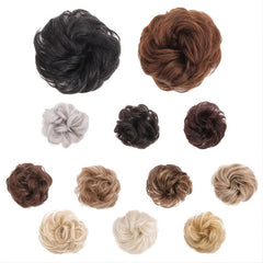Wavy Curly Ponytail Hair Extensions Messy Bun Hairpiece