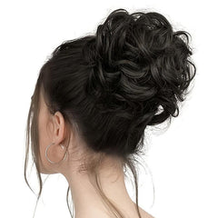 Wavy Curly Ponytail Hair Extensions Messy Bun Hairpiece