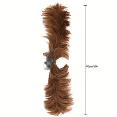 Messy Bun Hair Piece Side Comb Clip Hair Bun Women Short Straight