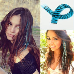Two Tone Synthetic Feather Hair Extension 45 72 Cm Highlight Hairpiece