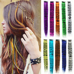 Two Tone Synthetic Feather Hair Extension 45 72 Cm Highlight Hairpiece