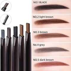 Waterproof Eyebrow Pen Triangular Tip With Brush 5 Colors Eyebrow Pen