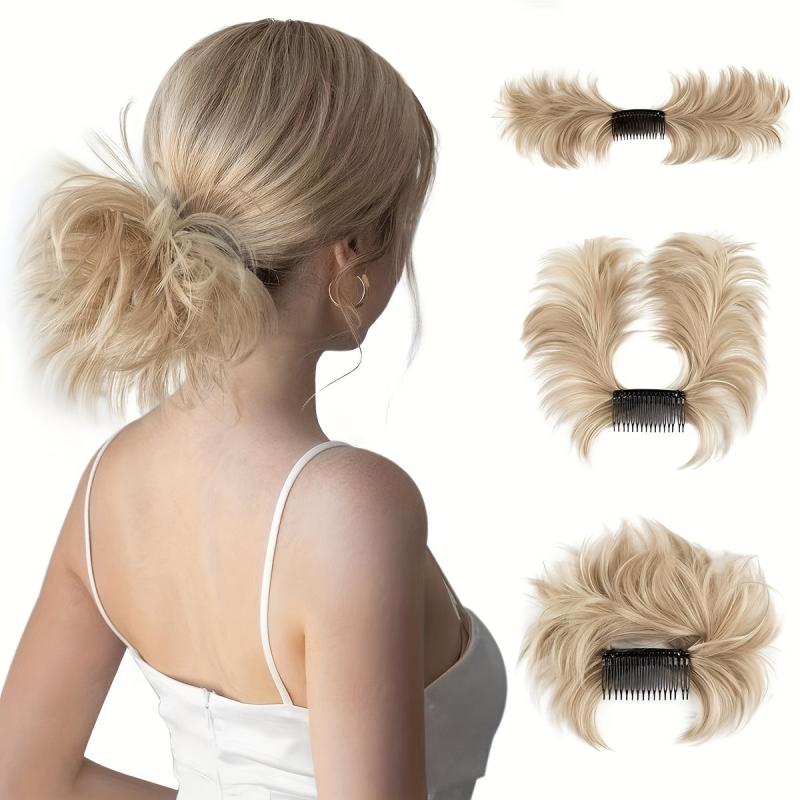 Synthetic Messy Hair Bun Comb Extensions