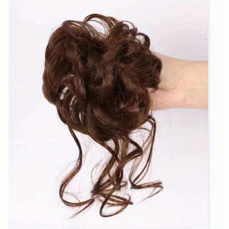 Messy Donut Hair Buns Chignon w/ Hair Rope Synthetic Hair Extensions