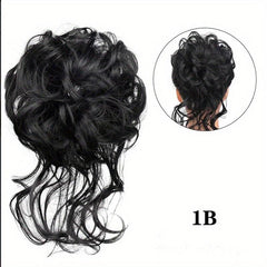 Messy Donut Hair Buns Chignon w/ Hair Rope Synthetic Hair Extensions